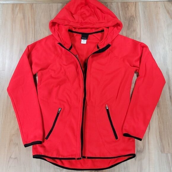💜FREE w/Purchase Reebok Red Fleece Long Sleeve Hoodie Small - Picture 1 of 12